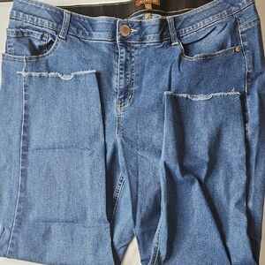 Stylish Blue Denim Capris